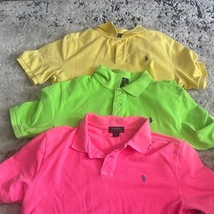 Polo by Ralph Lauren Kids Neon Polo Set - Yellow, Lime Green, Hot Pink
